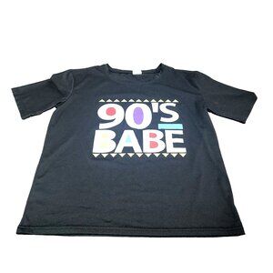 90's Babe Graphic Teem Size M Women's Colorful Retro T-Shirt‎